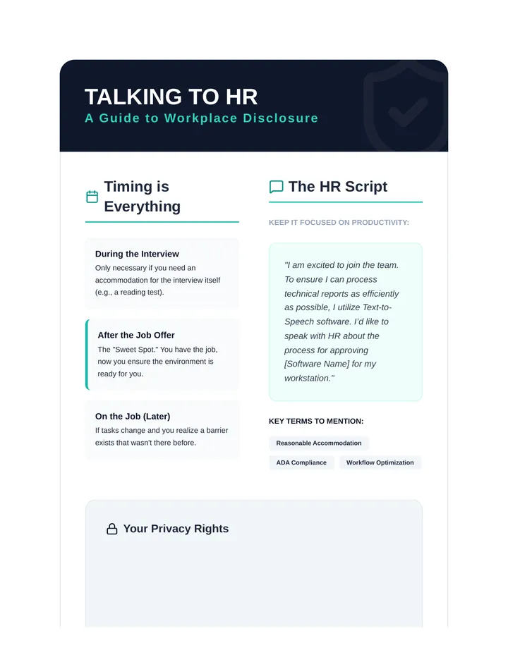 Workplace Disclosure Handout