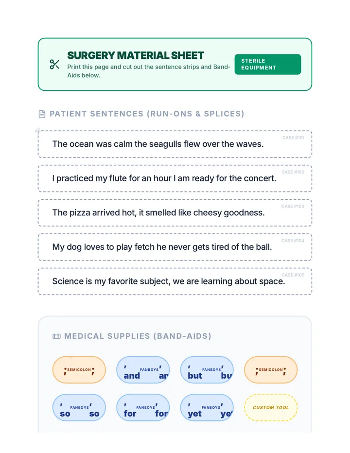 Sentence Surgery Strips
