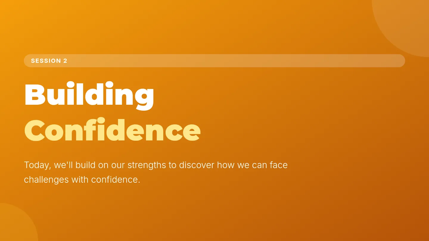 Session 2 Slides Building Confidence