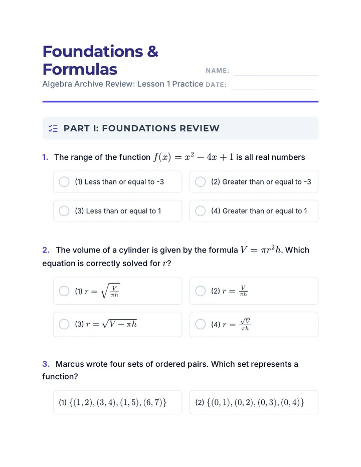 Foundations Worksheet Rev