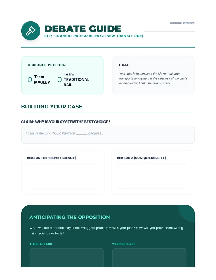 City Council Debate Guide
