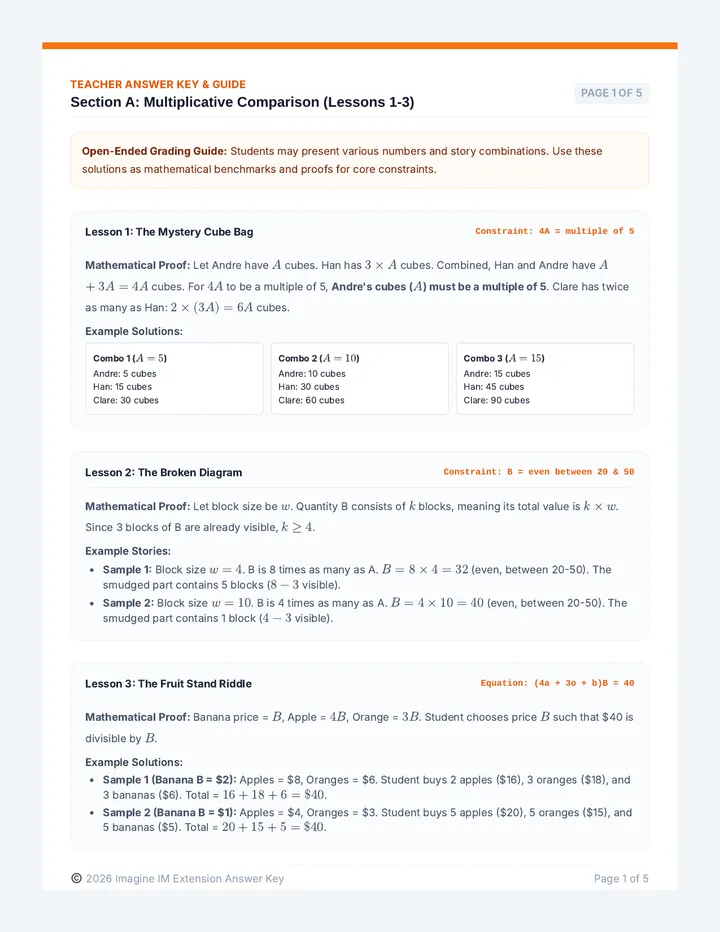 Unit 5 Extension Answer Key