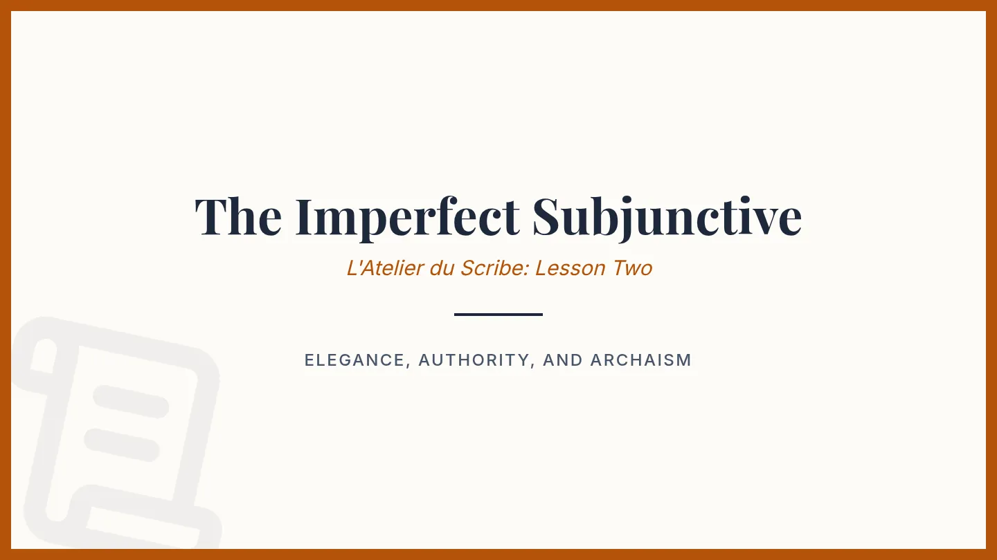Imperfect Subjunctive Slides
