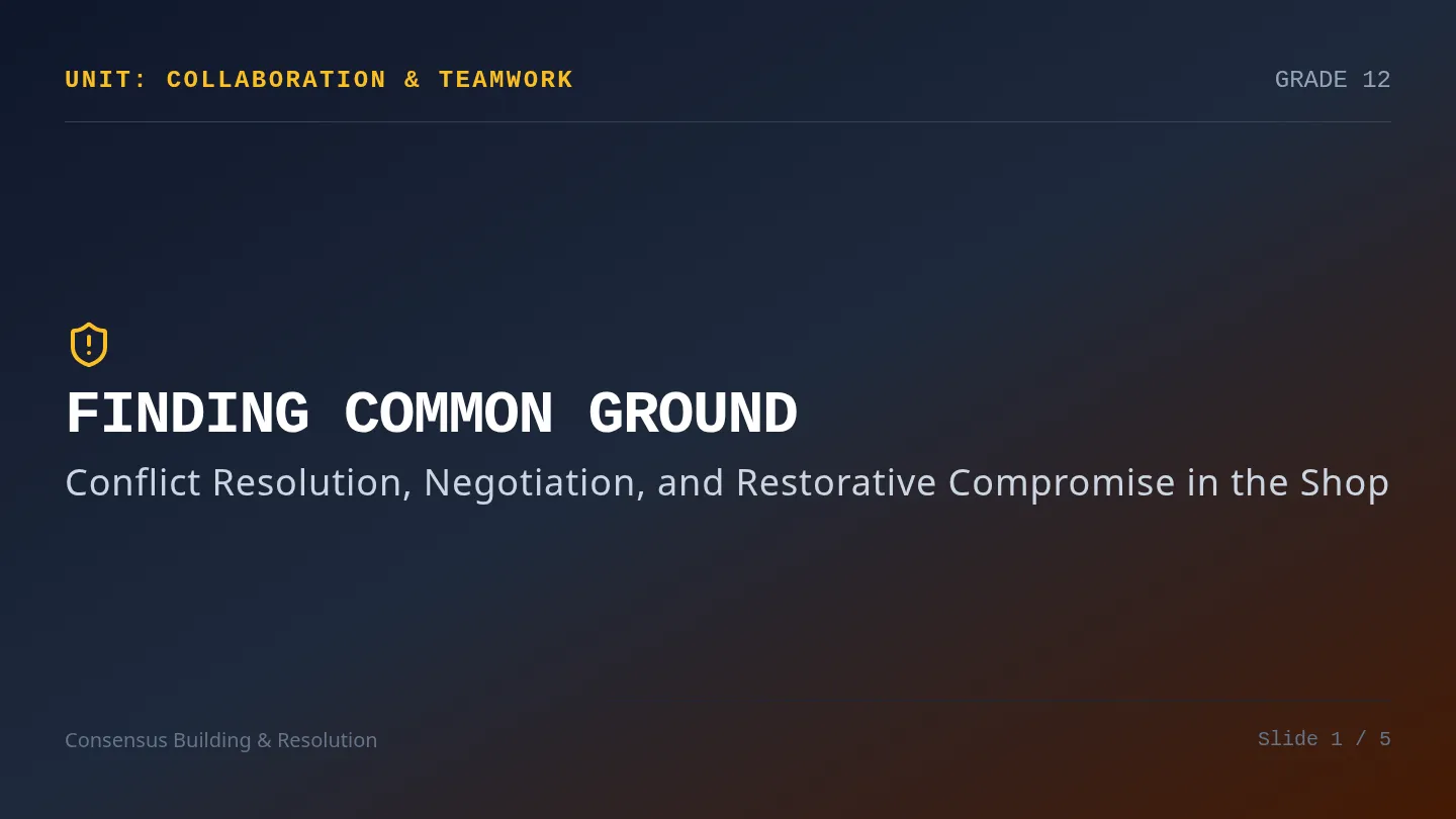 Finding Common Ground Slides