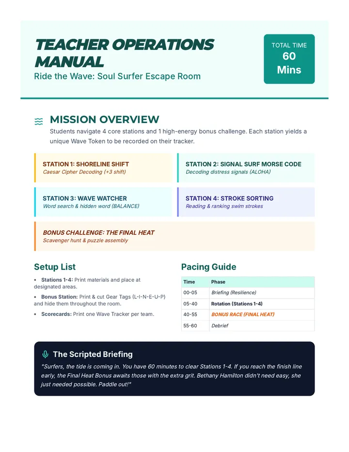 Teacher Operations Manual