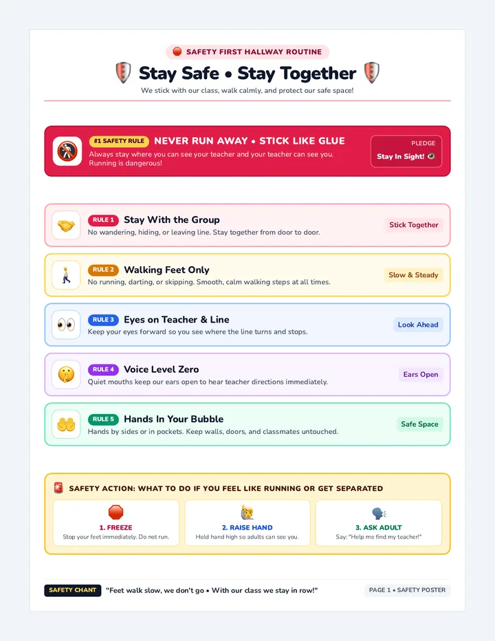 Safe Steps Transition Poster