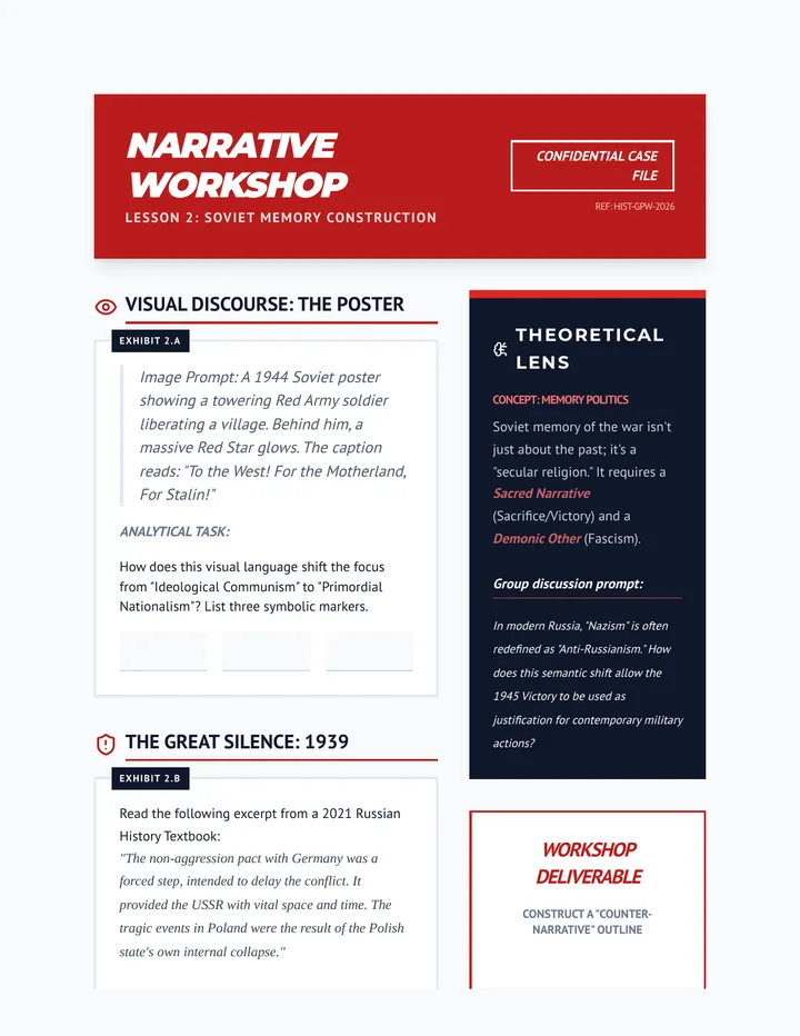 Red Army Narrative Workshop