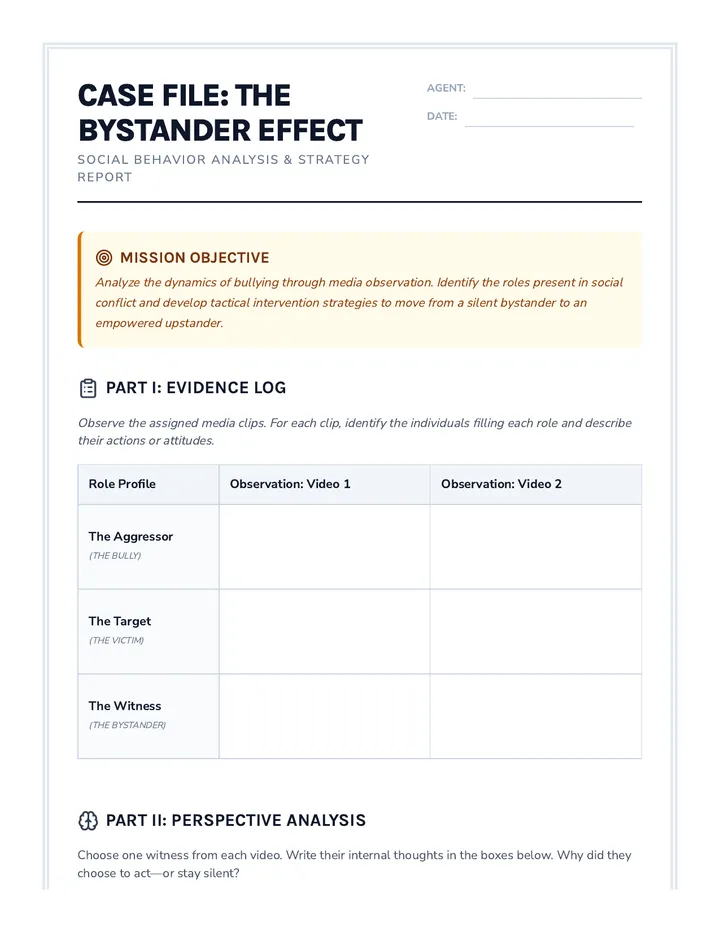 Bystander Blueprint Worksheet