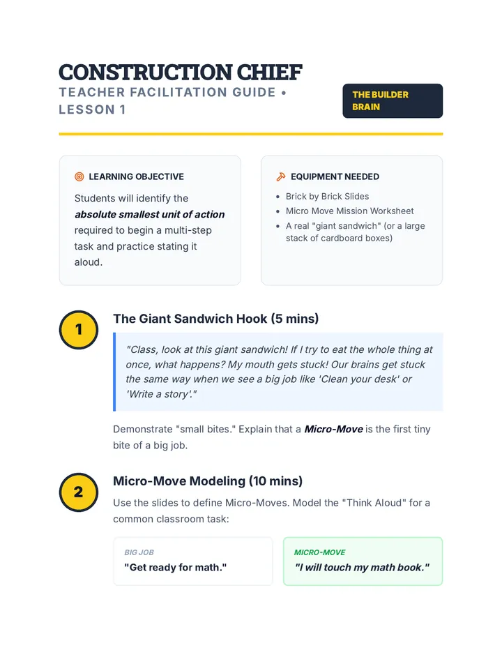 Brick by Brick Teacher Guide