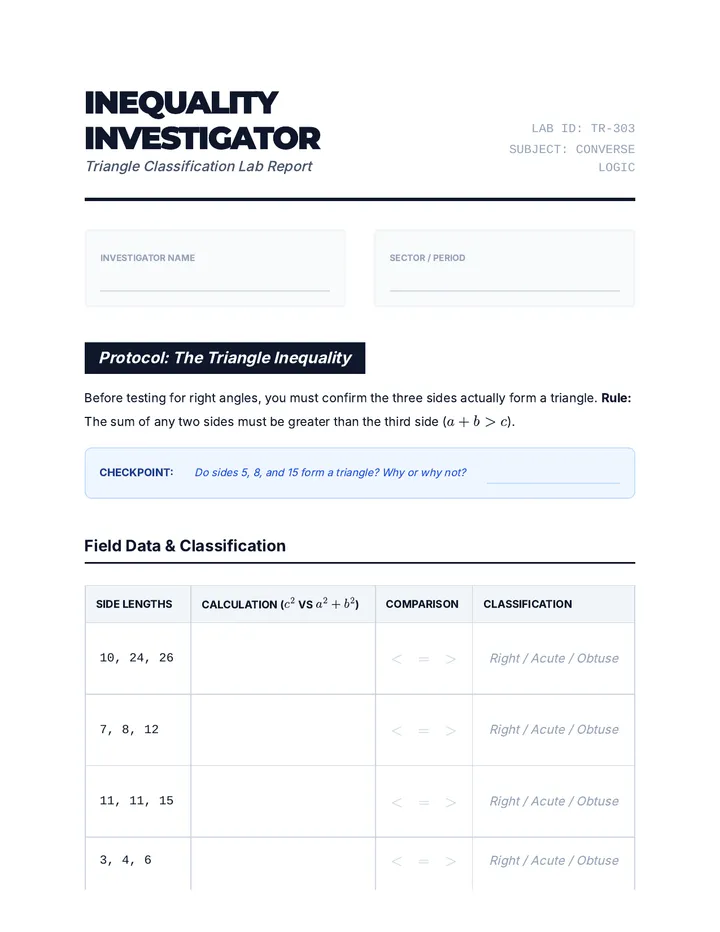 Inequality Investigator Worksheet