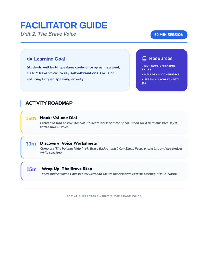 Unit 2 Facilitator Guide