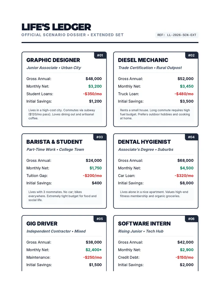 Scenario Cards Set