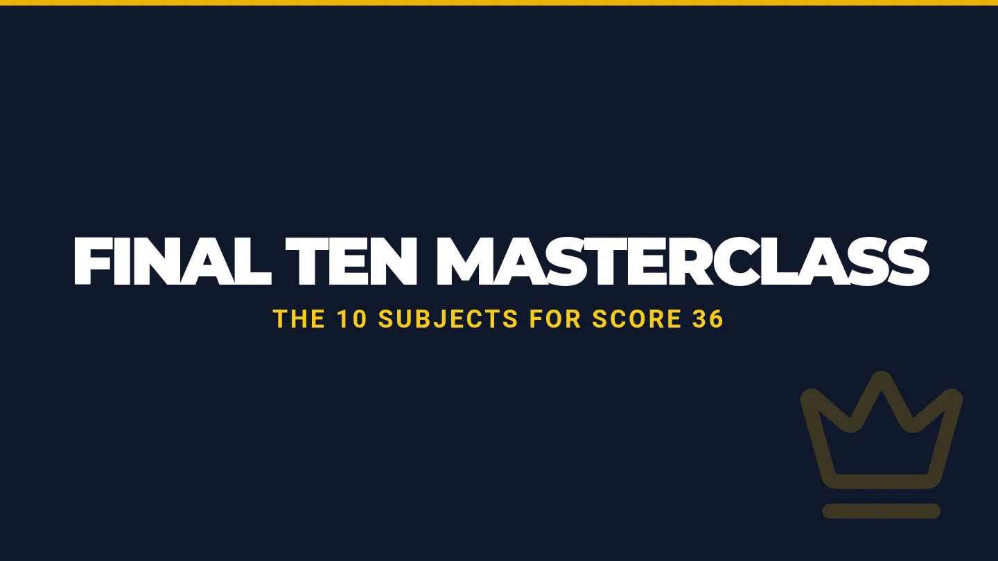 Final Ten Masterclass Slides