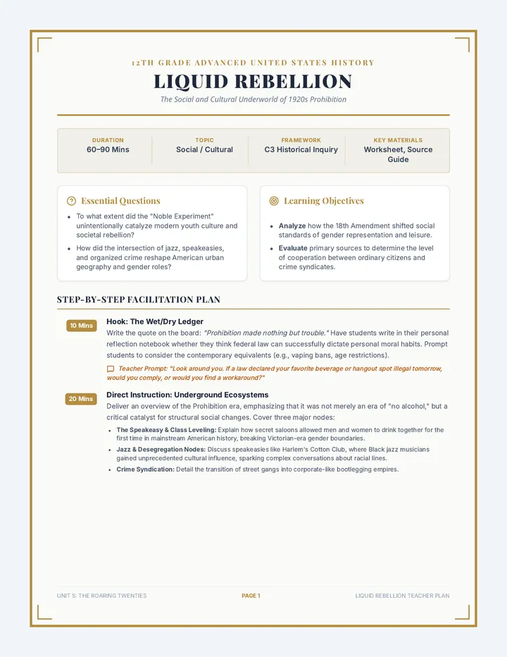 Liquid Rebellion Teacher Guide