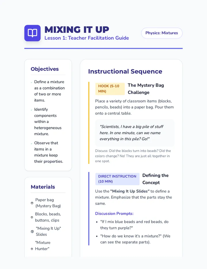 Mixing It Up Teacher Guide