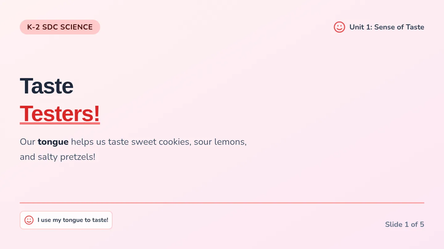 Taste Testers Slides