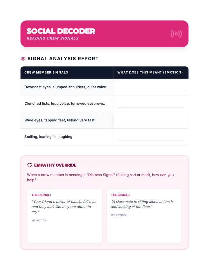 Social Signal Decoder Worksheet