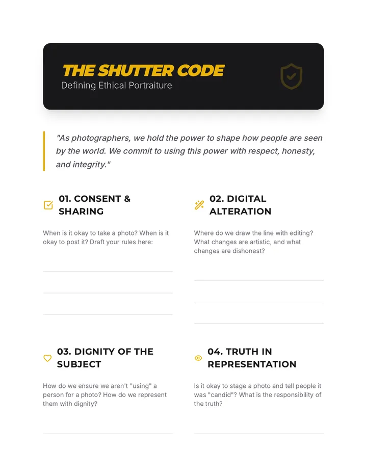 Digital Ethics Code Worksheet