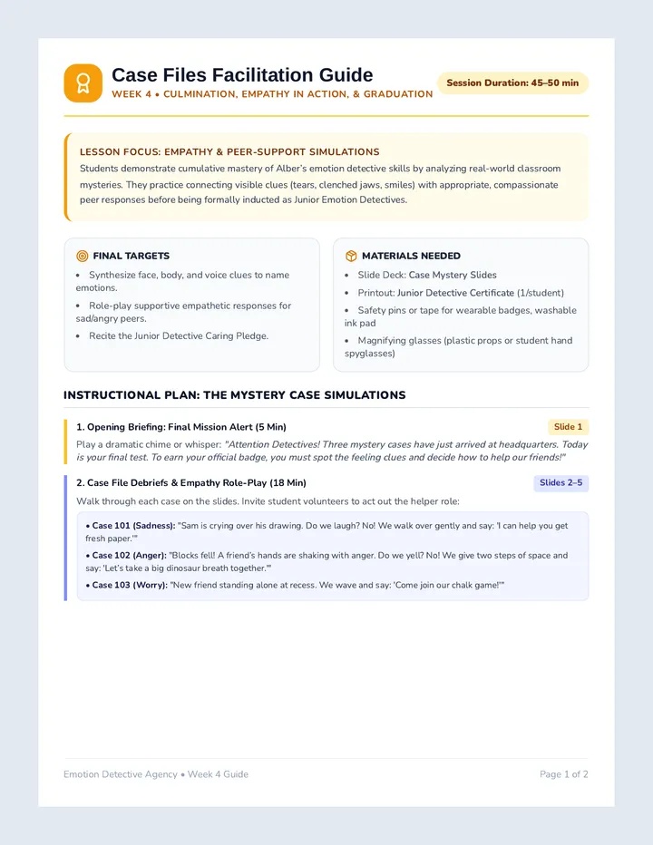 Case Files Teacher Guide