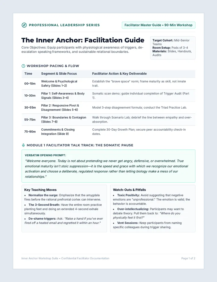 Inner Anchor Facilitator Guide