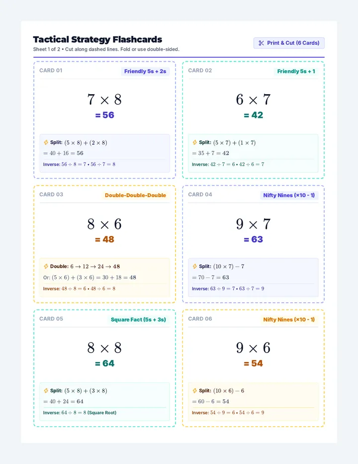 Fact Strategy Flashcards