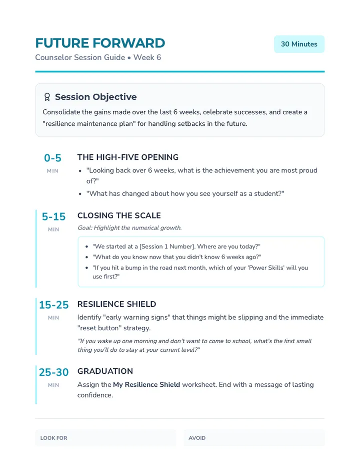 Session Six Counselor Guide