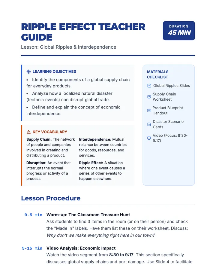 Ripple Effect Teacher Guide