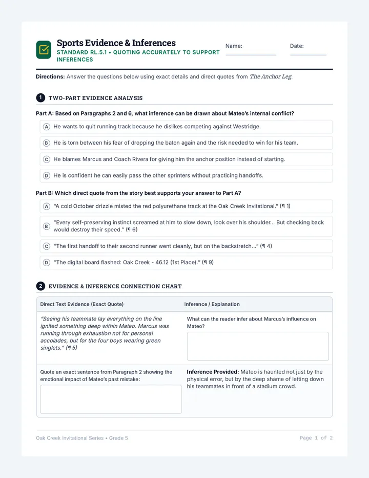Clutch Evidence Analysis Worksheet