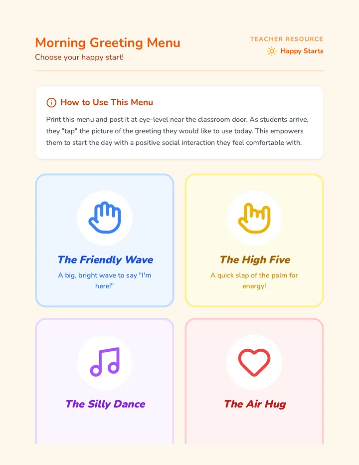 Greeting Menu Resource