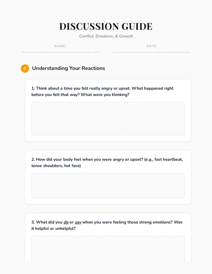 Conflict and Emotions Discussion Handout