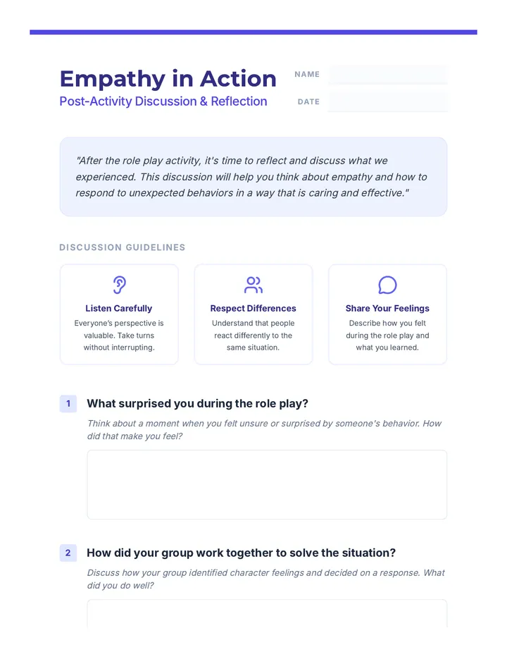 Empathy in Action Discussion Guide