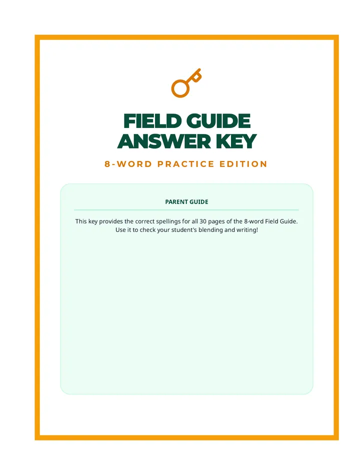 Phonics Field Guide Answer Key