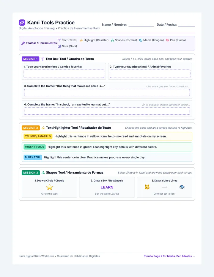 Kami Practice Worksheet