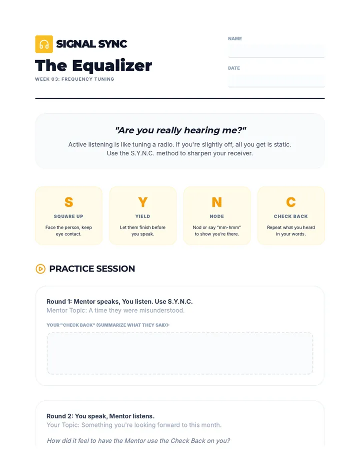 Frequency Tuning Equalizer Worksheet