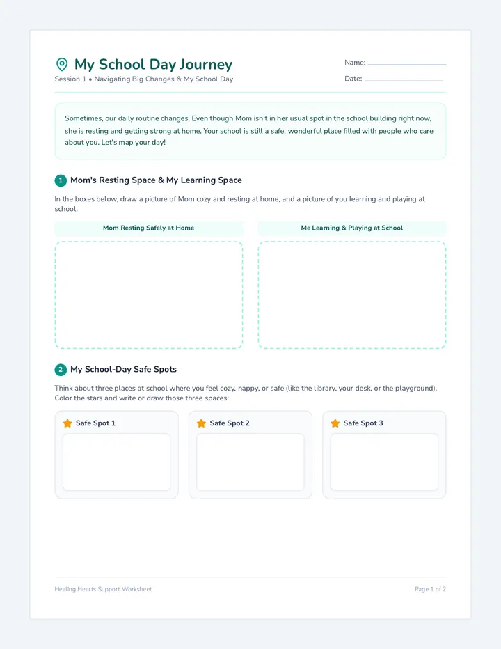 School Day Map Worksheet