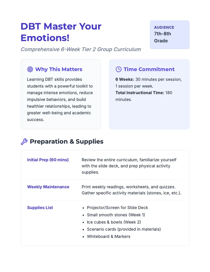 Master Curriculum Overview Guide