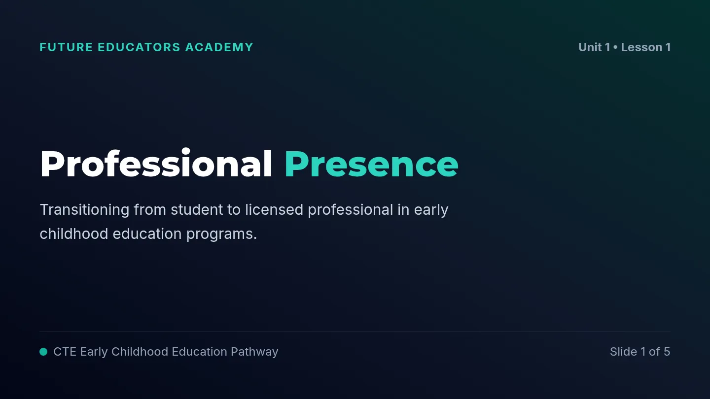 Professional Presence Slides