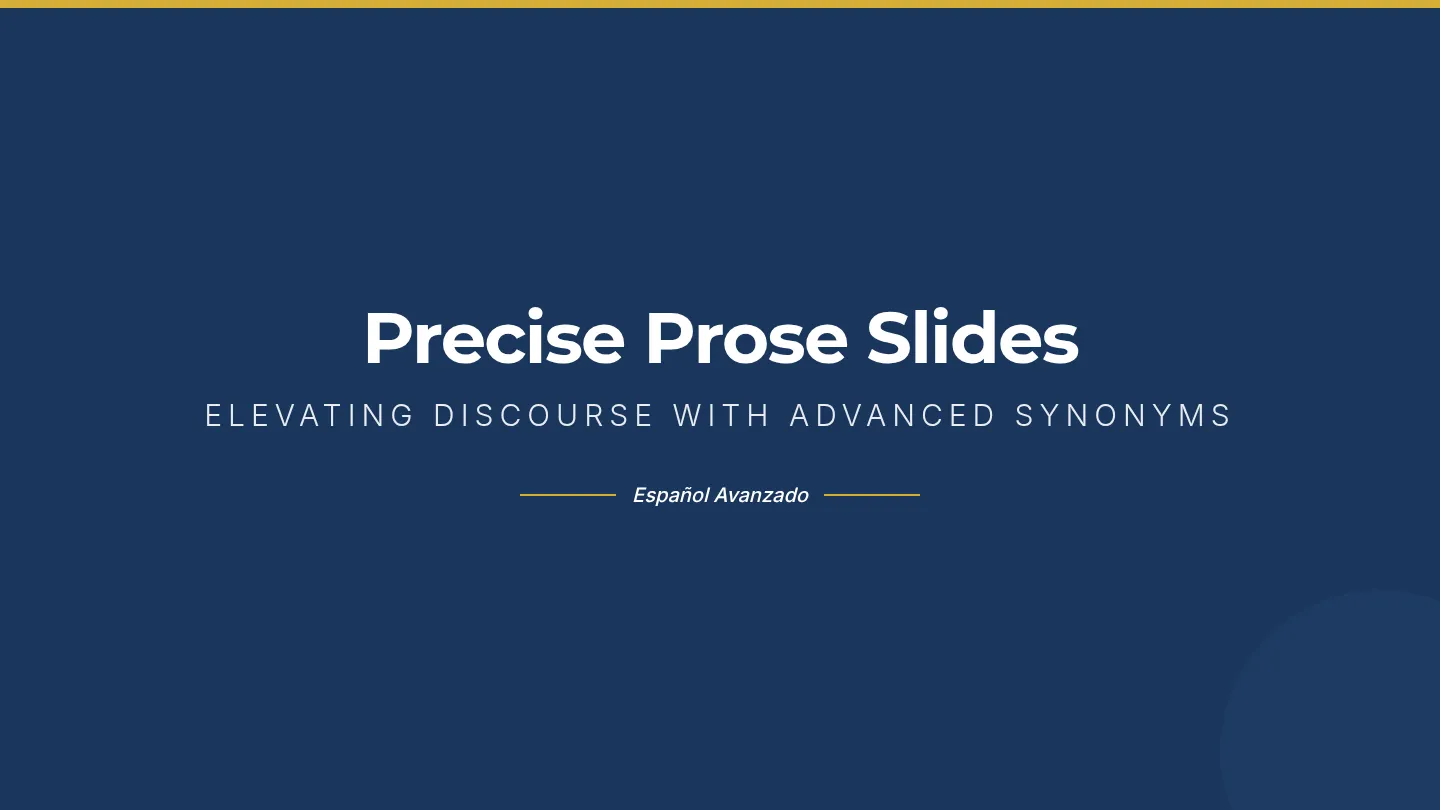 Precise Prose Slides