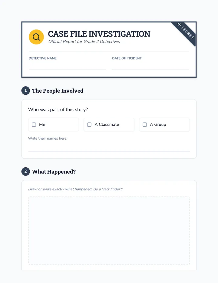 Case File Investigation Worksheet