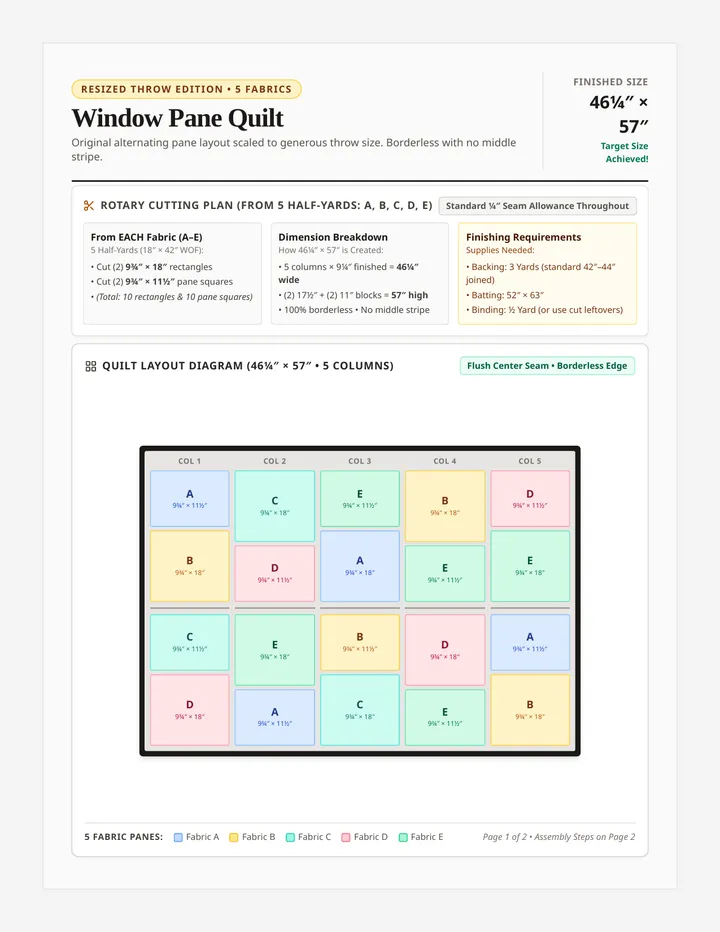 Window Pane Pattern Guide