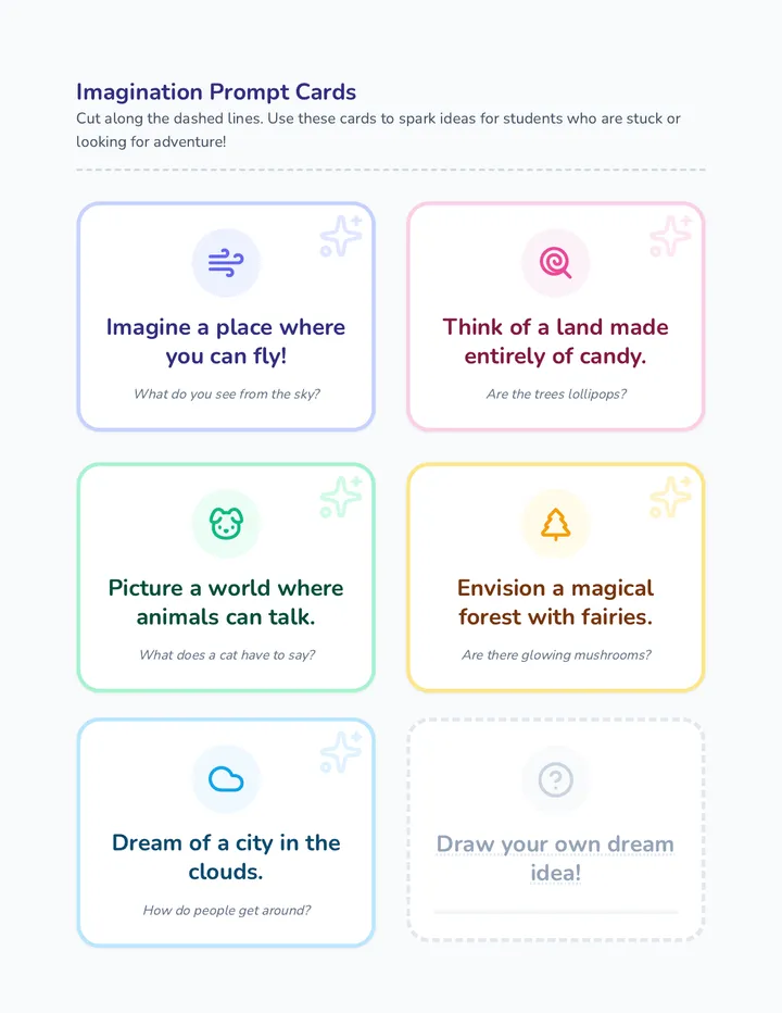 Imagination Prompts Cards