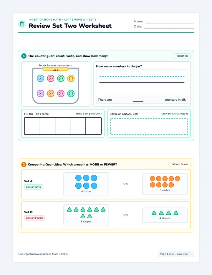 Review Set Two Worksheet