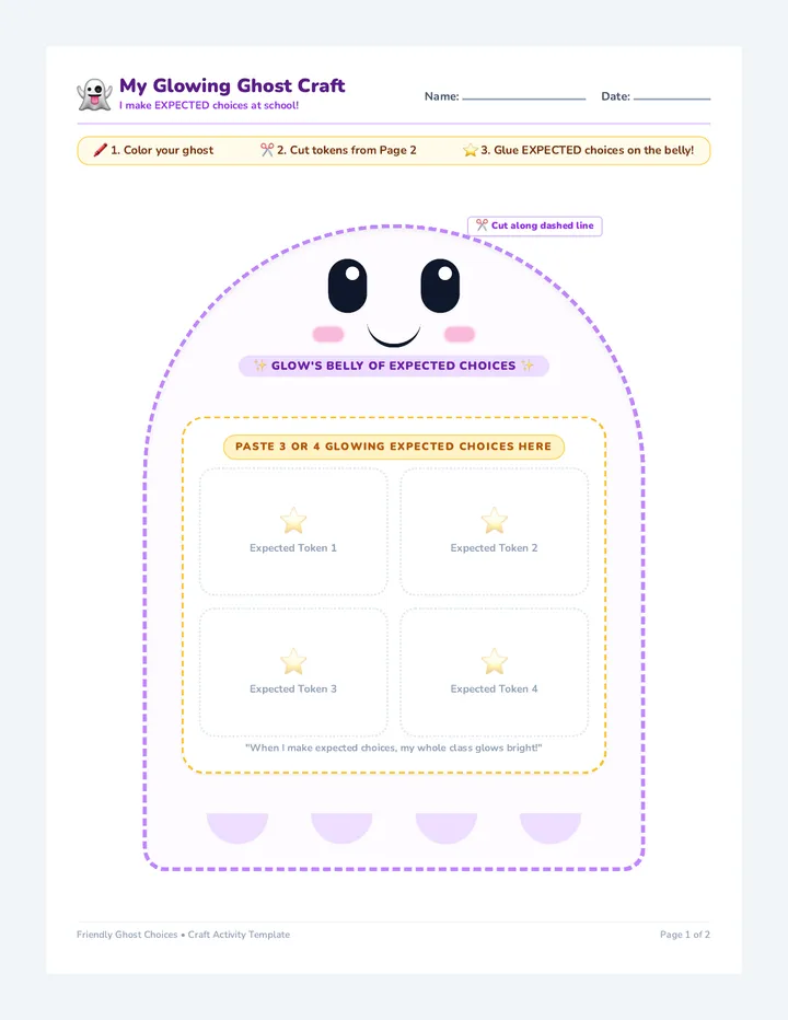 Glowing Ghost Craft Activity