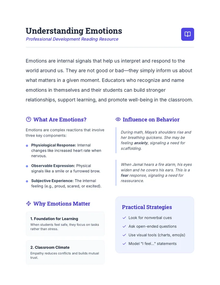 Understanding Emotions Reading