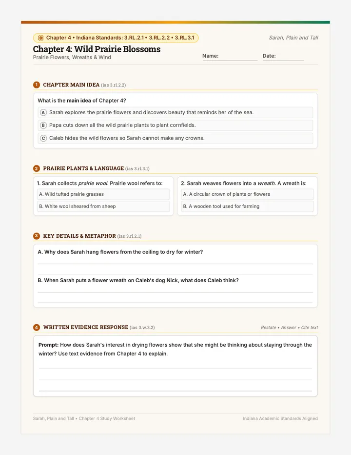 Chapter Four Worksheet