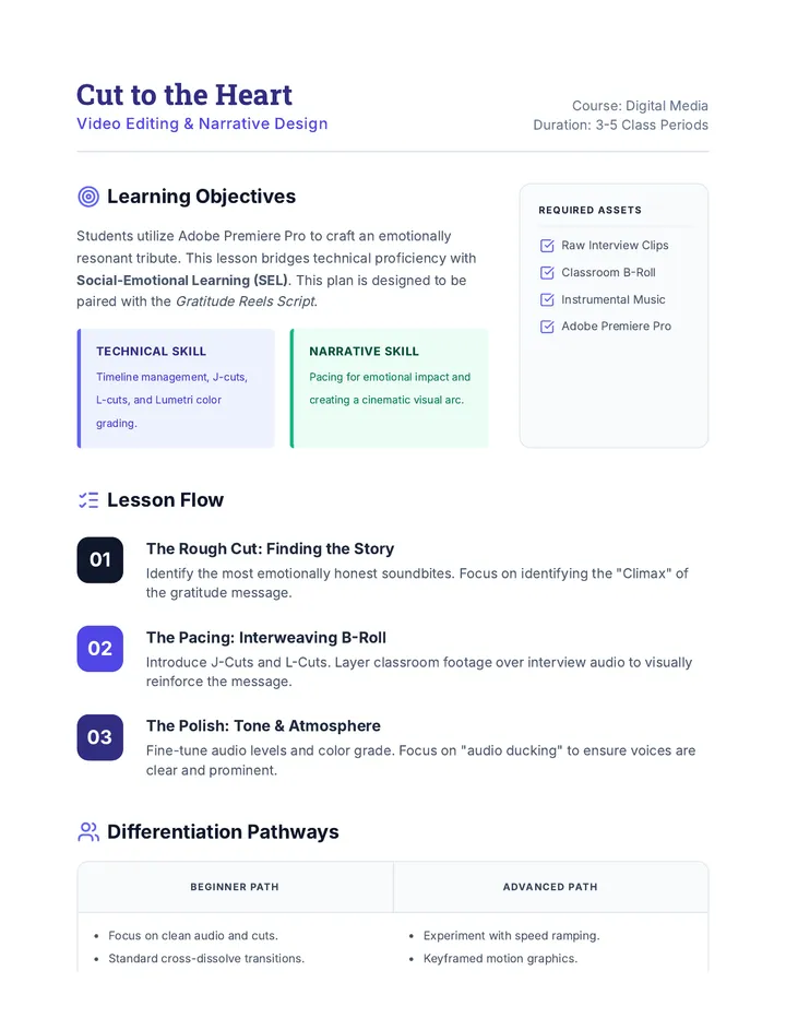 Cut to the Heart Lesson Plan