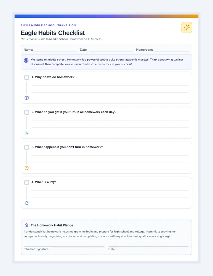 Eagle Habits Checklist