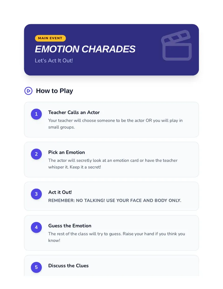 Emotion Charades Activity Guide