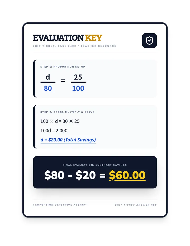 Exit Ticket Answer Key