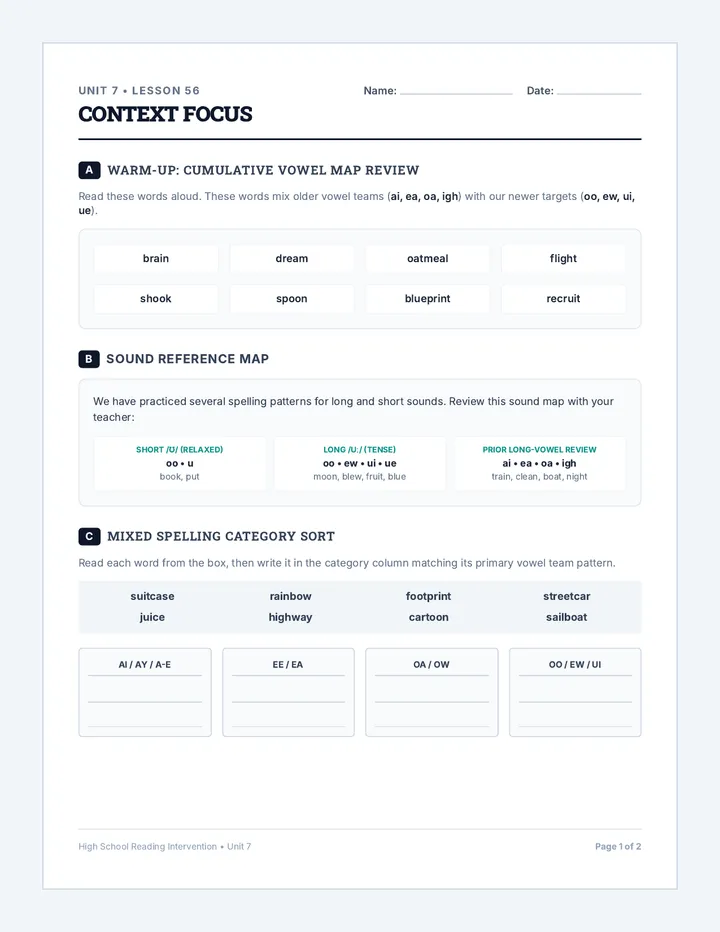 Context Application Student Handout